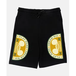 Wear Your Mind Knit Disney Mickey & Friends Featuring Typography Printed Shorts - Black-picture-18