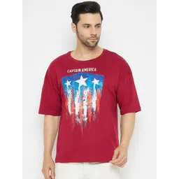 Wear Your Mind Men Avengers Printed Pure Cotton Applique T-shirt-picture-26