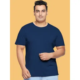 Wear Your Opinion Men Plus Size Solid Round Neck Cotton T-shirt-picture-26