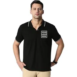 wear your opinion Men's Personalized Custom Tipping Polo T-Shirt with Logo Print - Ideal for Gifting & Office Staff - Your Design, Your Name, Your Message Multicolour-picture-52
