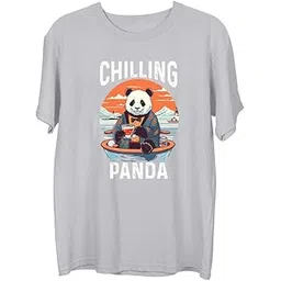 wear your opinion Men's S to 5XL Premium Combed Cotton Printed Half Sleeve T-Shirt (Design: New Chilling Panda)-picture-36