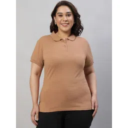 Wear Your Opinion Women Plus Size Half Sleeve Polo Collar Neck Polo T-shirt-picture-16