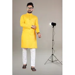 wearbird Men Cotton Blend Kurta Pyjama Set-picture-27