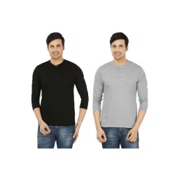 Weardo Black & Grey Cotton T-Shirt-picture-23