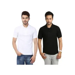Weardo Black & White Cotton Polo T-Shirt-picture-11