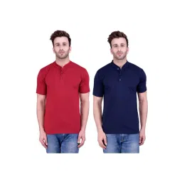 Weardo Maroon & Navy Cotton T-Shirt-picture-22