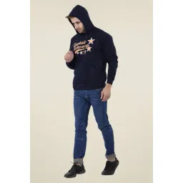 Weardo Navy Printed Hooded Sweatshirt-picture-16