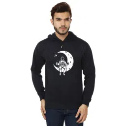 Weardo Navy Regular Fit Printed Hooded Sweatshirt-picture-14
