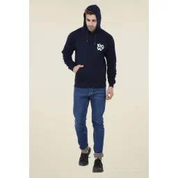 Weardo Navy Solid Hooded Sweatshirt-picture-10