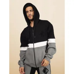 WEARDUDS Colourblocked Hooded Cotton Oversized Sweatshirt-picture-39