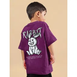 WEARDUDS Infant Kids Printed Drop-Shoulder Sleeves Pure Cotton Relaxed Fit Tshirt-picture-13