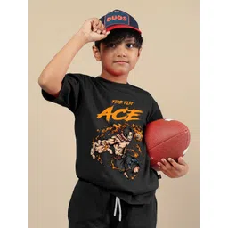 WEARDUDS Infant Kids Printed Drop-Shoulder Sleeves Pure Cotton Relaxed Fit Tshirt-picture-54