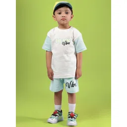 WEARDUDS Kids Printed Round Neck Pure Cotton T-Shirt With Shorts-picture-15