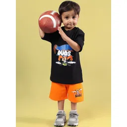 WEARDUDS Kids Printed Round Neck Pure Cotton T-Shirt With Shorts-picture-16