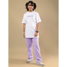 WEARDUDS Kids Printed Round Neck Pure Cotton T-Shirt With Trouser-picture-19