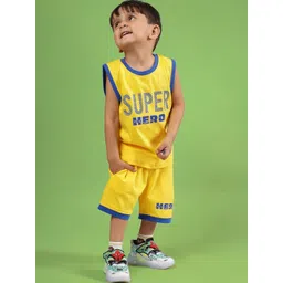 WEARDUDS Kids Super Hero Printed Round Neck Pure Cotton T-Shirt With Trouser-picture-38