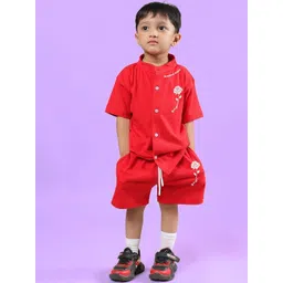 WEARDUDS Limbo Kids Printed Pure Cotton Shirt With Shorts-picture-56
