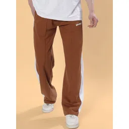 WEARDUDS Men Colourblocked Cotton Relaxed Fit Mid Rise Track Pants-picture-27
