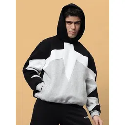 WEARDUDS Men Colourblocked Hooded Sweatshirt-picture-11