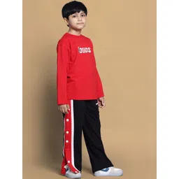 WEARDUDS Printed Round Neck Sweatshirt & Trousers Clothing Set-picture-36