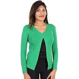 wearific Women's Girls' Knitted Woollen 3 Buttoned Cardigan-picture-31