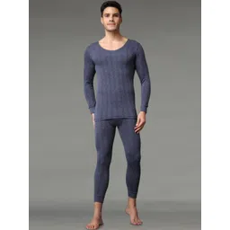 Wearslim Striped Ultra-Warm Cotton Thermal Set-picture-23