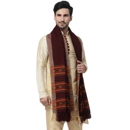 WEAVERS VILLA Acrylic Solid Men Shawl-picture-36