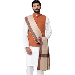 WEAVERS VILLA Cashmere, Wool Woven Men Shawl-picture-19