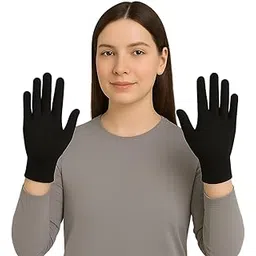 Weavers Villa Cotton Summer Gloves for Women & Men | Anti-Slip UV Protection Unisex Hand Gloves | Outdoor Sun, Dust, Pollution Shield | Elastic Fit | Pack of 1 Pair-picture-11