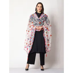 WEAVERS VILLA Floral Embroidered Dupatta-picture-17