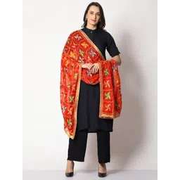 WEAVERS VILLA Floral Embroidered Dupatta image 2