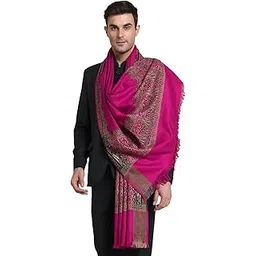 weavers villa Men's Acro Wool Blended Shawl - Handloom Woven Pattern - Stoles for Men - Gents Shawls - Soft & Warm Wrap - Ideal for Winter - Size 100cm x 200cm-picture-16