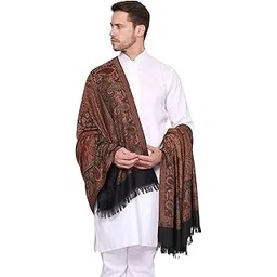 weavers villa Men's Paisley Design Woven Poly Wool Blend Gents Shawls, Muffler, Stoles for Men [40" X 80"]-picture-29
