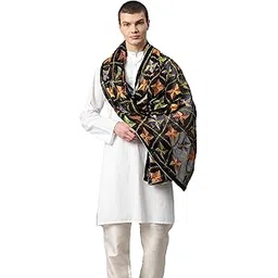 weavers villa Net Floral Embroided Dupatta for Men-picture-23