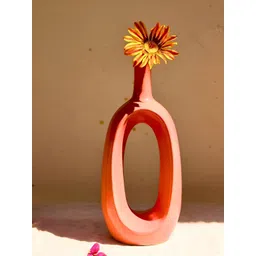 WEAVING HOMES Pink Ceramic Tall Contour Vase-picture-48