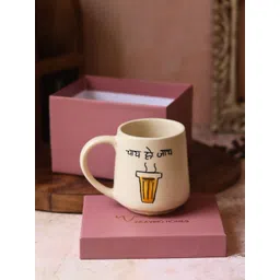 WEAVING HOMES White & Black Chai Ho Jaye Printed Ceramic Glossy Mug With Gift Box-250 ml-picture-16