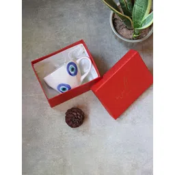 WEAVING HOMES White & Blue Printed Ceramic Glossy Mugs Set of Cups and Mugs-picture-22