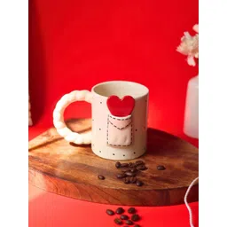 WEAVING HOMES White & Red Love Letter Ceramic Glossy Mug-280 ml-picture-30