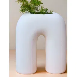 WEAVING HOMES White Ceramic Glossy Vase-picture-13