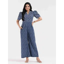WEAVLLITE Women Printed Cotton Basic Jumpsuit-picture-11