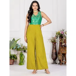 WEAVLLITE Women V-Neck Sleeveless Cotton Basic Jumpsuit-picture-28