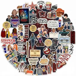 WEELIN Stranger Things Themed stickers for Laptop Mobile Wall Water Bottle Self Adhesive Vinyl Laptop Skin Compatible for 15.6 inch-picture-34