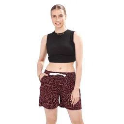 WEET Women Printed Cotton Lounge Shorts-picture-40