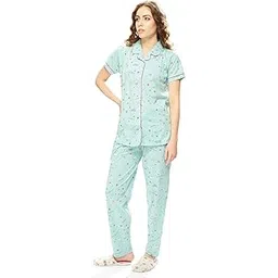 weet Women's Cotton All Over Printed Shirt & Payjama Nightsuit Set-picture-16