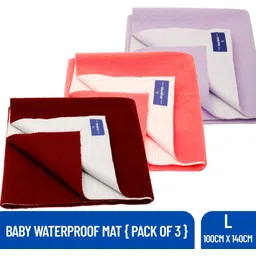 weewish Waterproof - Cotton, Fleece Dry Sheet - Reusable & Washable- (LARGE) - Pack of 3-picture-22