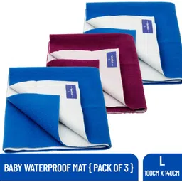 weewish Waterproof - Cotton, Fleece Dry Sheet - Reusable & Washable- (LARGE) - Pack of 3-picture-39