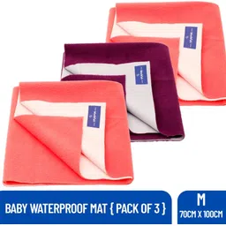 weewish Waterproof, Cotton, Fleece Dry Sheet, Reusable & Washable, (MEDIUM), Pack of 3-picture-14