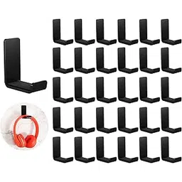 Weewooday 32 Christmas Headphone Hangers, Headphone Wall Hook, Holder with Adhesives, Headset, Wall Mount, Headphone Stand for General Purposes, Game Headphones-picture-14