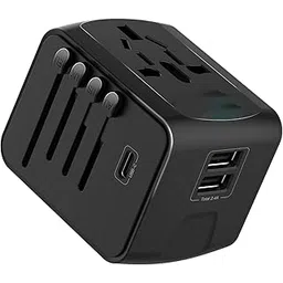 WeFly Universal Travel Adapter, International Travel Plug Adapter with 1 USB C and 2 USB Ports, All in One Worldwide Plug Adaptor, UK to European Power Universal Plug Adaptor for EU USA Australia-picture-18