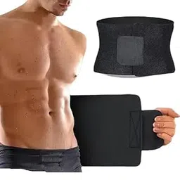 Weight Loss Hot Slimming Belt for Men, Women Belly Sweat Slim Belt Neoprene Fat Burning Sauna Waist Trainer Healthy Sweat, Weight Loss, Lower Back Posture Machine wash (Free Size) Black-picture-26